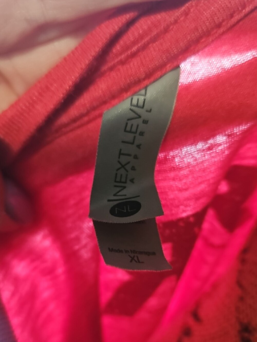 Next Level Apparel Red Tee with White Randy Rogers Band Script - Picture 2 of 2